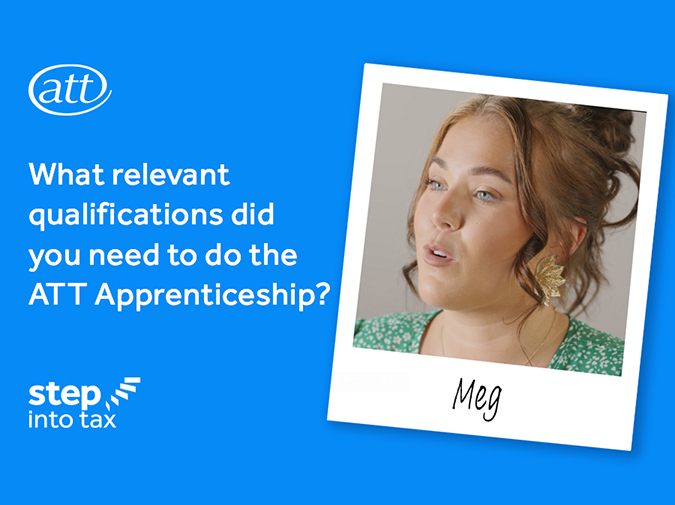 Polaroid of an ATT member alongside text - What relevant qualifications did you need to do the ATT apprenticeship?