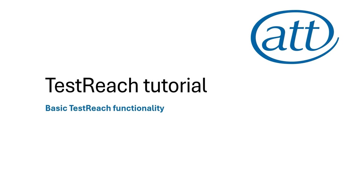 Basic TestReach Functionality - white background with ATT Logo