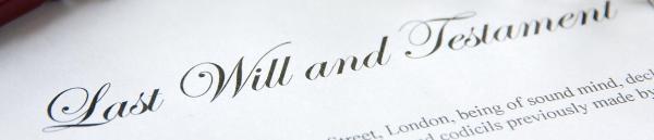 Extract of a page headed "Last Will and Testament"