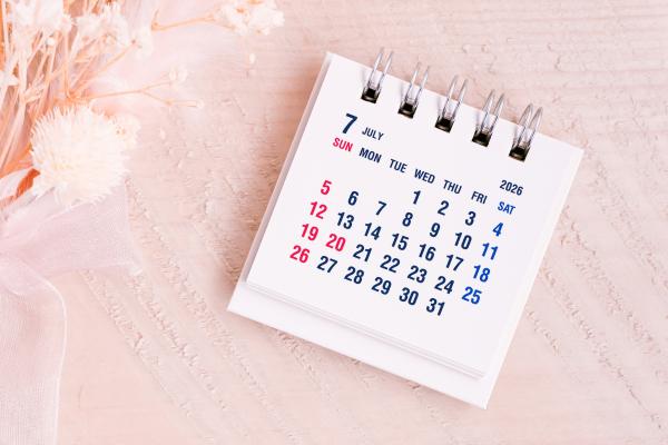 July 2026 desk calendar