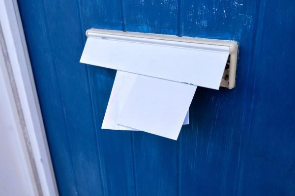 Letters being posted through letterbox