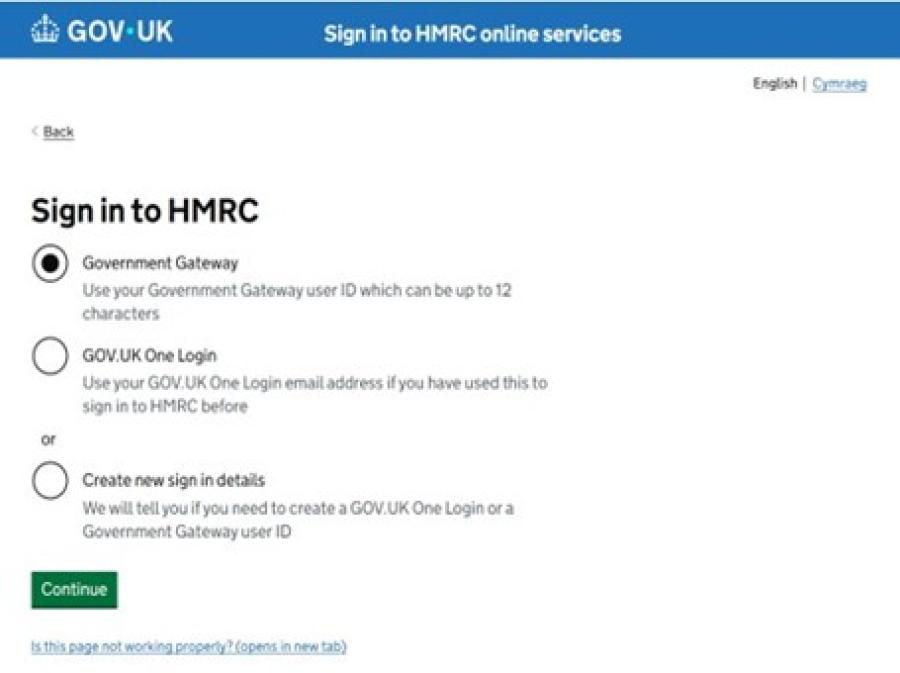 HMRC Online Services New Login Screen For Individuals The HMRC Online Services New Login Screen For Individuals The