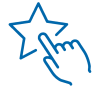 Icon of finger pointing at a star